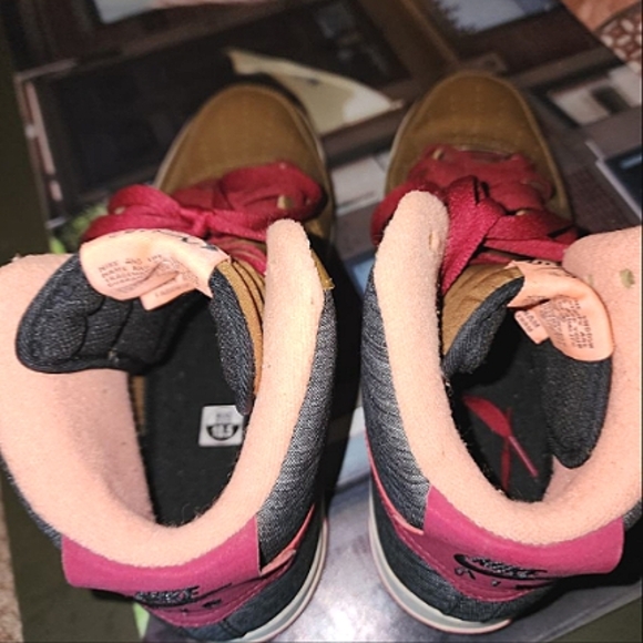 🔥🔥 Nike Air Force 1 High '07, Brown/Red/Grey/Denim, Size US10.5 🔥🔥 - Picture 6 of 8